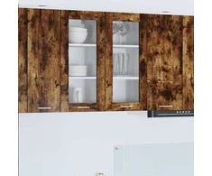 Pakabinama spintelė 2 pcs Rūkyta ąžuolas 40 x 31 x 80 cm