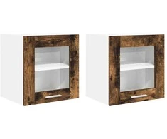 Pakabinama spintelė 2 pcs Rūkyta ąžuolas 40 x 31 x 40 cm