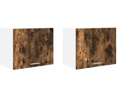Pakabinama spintelė su saugykla 2 pcs Rūkyto ąžuolo ir baltos