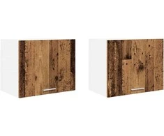 Pakabinama spintelė su saugykla 2 pcs Senos medienos ir baltos