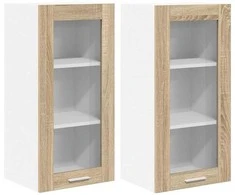 Pakabinama spintelė 2 pcs Sonoma ąžuolas 40 x 31 x 80 cm