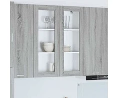 Pakabinama spintelė su saugykla Pilkas Sonoma 80 x 31 x 100 cm