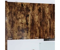 Pakabinama spintelė su saugykla Rūkyta ąžuolas 80 x 31 x 100 cm