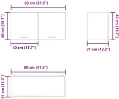 Pakabinama spintelė Sonoma ąžuolas 80 x 31 x 40 cm