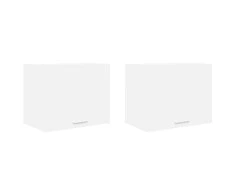 Pakabinama spintelė su saugykla 2 pcs Balta 50 x 31 x 40 cm