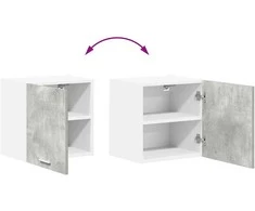 Pakabinama spintelė 2 pcs Betono pilka ir balta 40 x 31 x 40 cm