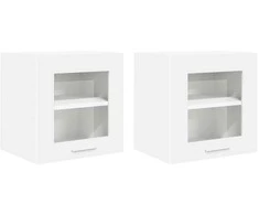 Pakabinama spintelė su saugykla 2 pcs Balta 40 x 31 x 40 cm