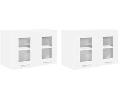 Pakabinama spintelė su saugykla 2 pcs Balta 60 x 31 x 40 cm