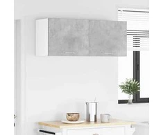 Pakabinama spintelė 2 pcs Betono pilka ir balta 50 x 31 x 40 cm
