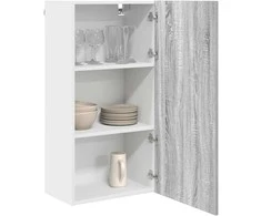 Pakabinama spintelė Pilkas Sonoma ir baltas 50 x 31 x 100 cm