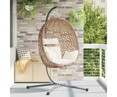 Kabantis kiaušinis Šviesiai kreminė 104 x 100 x 191 cm