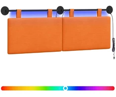 Pakabinamas lovos galvūgalis Oranžinė Kordūrinis audinys