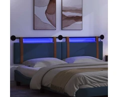 Pakabinamas lovos galvūgalis Su LED šviesa Mėlyna Antikinis PU