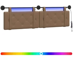 Pakabinamas lovos galvūgalis Su LED šviesa Kapučino