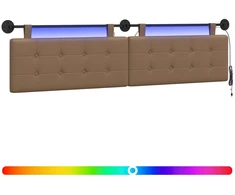 Pakabinamas lovos galvūgalis Su LED šviesa Kapučino