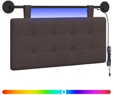 Pakabinamas lovos galvūgalis Su LED šviesa Tamsiai rudas