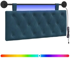 Pakabinamas lovos galvūgalis Su LED šviesa Mėlyna Aksomas