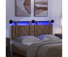 Pakabinamas lovos galvūgalis Su LED šviesa Kapučino