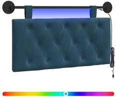 Pakabinamas lovos galvūgalis Su LED šviesa Mėlyna Aksomas