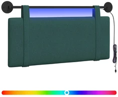 Pakabinamas lovos galvūgalis Su LED šviesa Tamsiai žalia