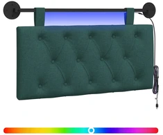 Pakabinamas lovos galvūgalis Su LED šviesa Tamsiai žalia