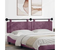Pakabinamas lovos galvūgalis Su LED šviesa Violetinė Aksomas