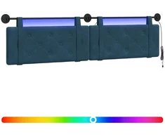 Pakabinamas lovos galvūgalis Su LED šviesa Mėlyna Aksomas