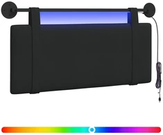 Pakabinamas lovos galvūgalis Su LED šviesa Juoda Audinys