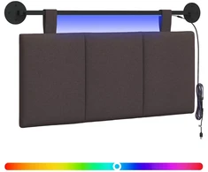 Pakabinamas lovos galvūgalis Su LED šviesa Tamsiai rudas