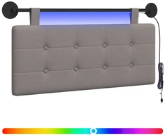Pakabinamas lovos galvūgalis Su LED šviesa Taupe Audinys