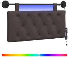 Pakabinamas lovos galvūgalis Su LED šviesa Tamsiai rudas