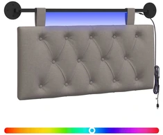 Pakabinamas lovos galvūgalis Su LED šviesa Taupe Audinys