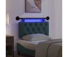 Pakabinamas lovos galvūgalis Su LED šviesa Tamsiai žalia