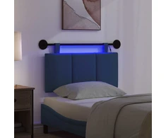 Pakabinamas lovos galvūgalis Su LED šviesa Mėlyna Audinys