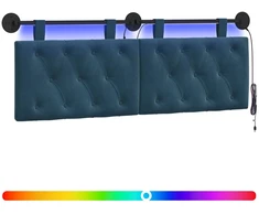 Pakabinamas lovos galvūgalis Su LED šviesa Mėlyna Aksomas