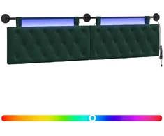Pakabinamas lovos galvūgalis Su LED šviesa Tamsiai žalia