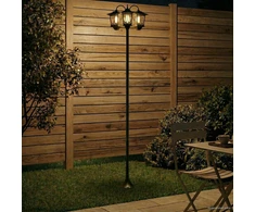 Pakabinamas šviestuvas 3-Head Lamp Post Juoda 16 x 16 x 187 cm Aliuminis ir ABS