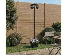 Pakabinamas šviestuvas 3-Head Lamp Post Juoda 32 x 32 x 188 cm Aliuminis ir ABS