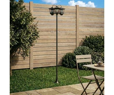 Pakabinamas šviestuvas 3-Head Lamp Post Juoda 16 x 16 x 187 cm Aliuminis ir ABS