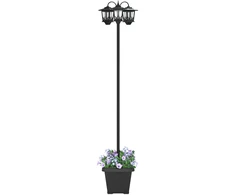 Pakabinamas šviestuvas 3-Head Lamp Post Juoda 32 x 32 x 188 cm Aliuminis ir ABS