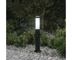 Pakabinamas šviestuvas Apsauginis stulpelis su jutikliu, 50 cm, juodas, IP44