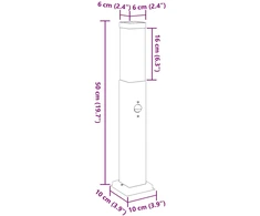 Pakabinamas šviestuvas Apsauginis stulpelis su jutikliu, 50 cm, nerūdijantis plienas, IP44