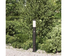 Pakabinamas šviestuvas Apsauginis šviestuvas su jutikliu ir lizdu, 80 cm, nerūdijantis plienas, IP44