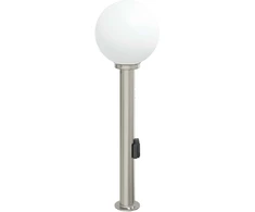 Pakabinamas šviestuvas Apsauginis šviestuvas su jutikliu ir lizdu, 80 cm, nerūdijantis plienas, IP44