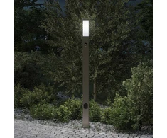 Pakabinamas šviestuvas Apsauginis šviestuvas su jutikliu ir lizdu, 110 cm, nerūdijantis plienas, IP44