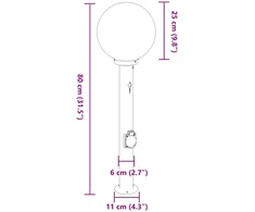 Pakabinamas šviestuvas Apšvietimo stulpeliai su jutikliu ir lizdu, 3 vnt., 80 cm, juodi, IP44