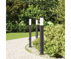 Pakabinamas šviestuvas Apšvietimo stulpeliai su jutikliu ir lizdu, 3 vnt., 80 cm, juodi, IP44