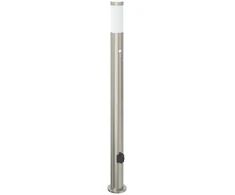 Pakabinamas šviestuvas Apšvietimo stulpeliai su jutikliu ir lizdu, 3 vnt., 110 cm, nerūdijantis plienas, IP44
