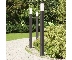 Pakabinamas šviestuvas Apšvietimo stulpeliai su jutikliu ir lizdu, 3 vnt., 110 cm, juodi, IP44