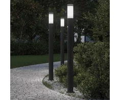 Pakabinamas šviestuvas Apšvietimo stulpeliai su jutikliu, 3 vnt., 110 cm, nerūdijantis plienas, IP44